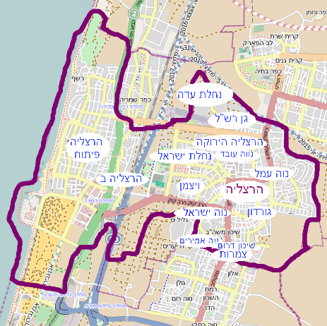 Herzliya Map 