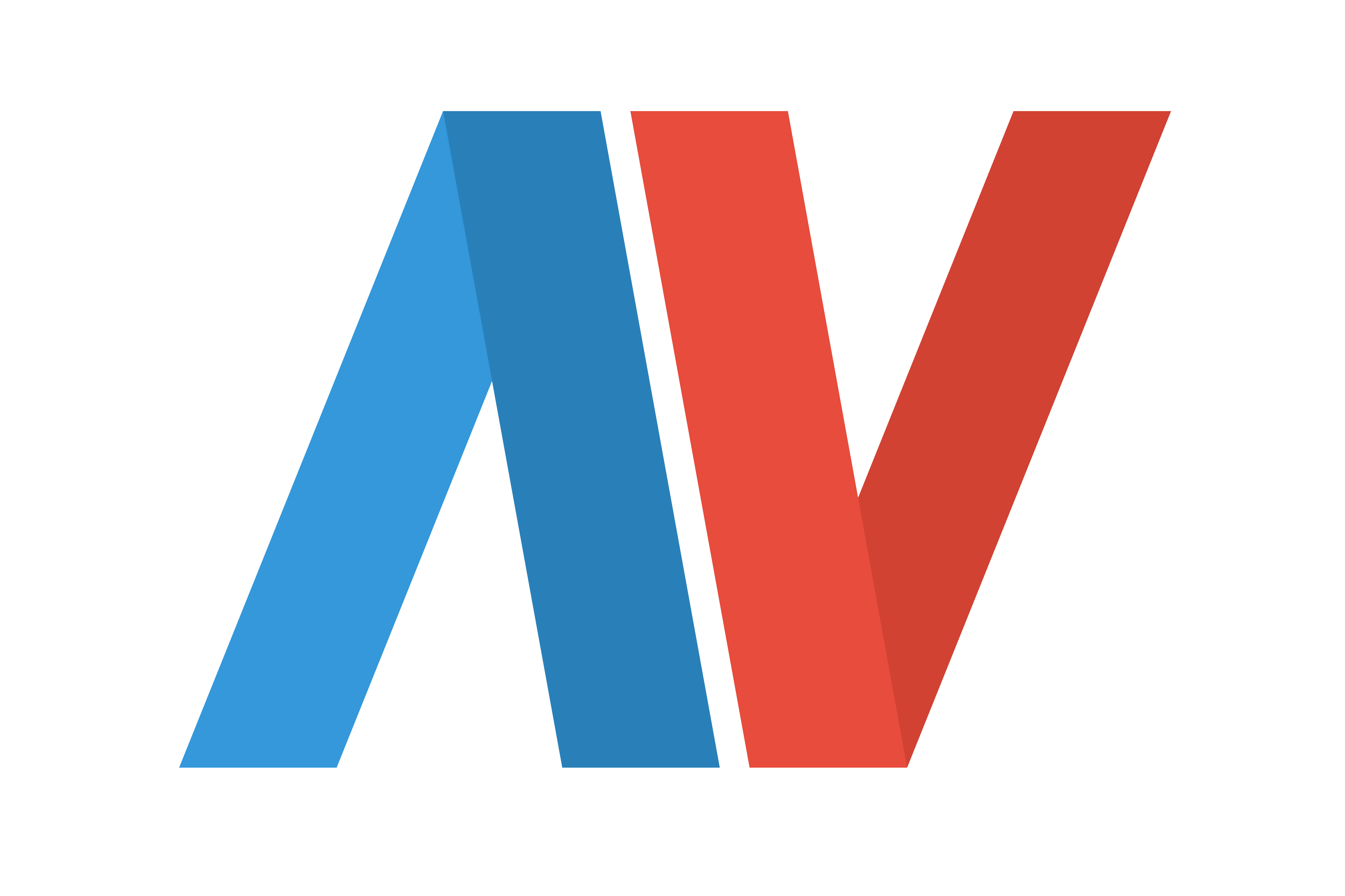 Blue red logo simple AnyApp 